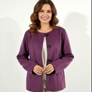 J. Jill Wool Angora Blend Womens Jacket Coat Professional Cottagecore Preppy XL